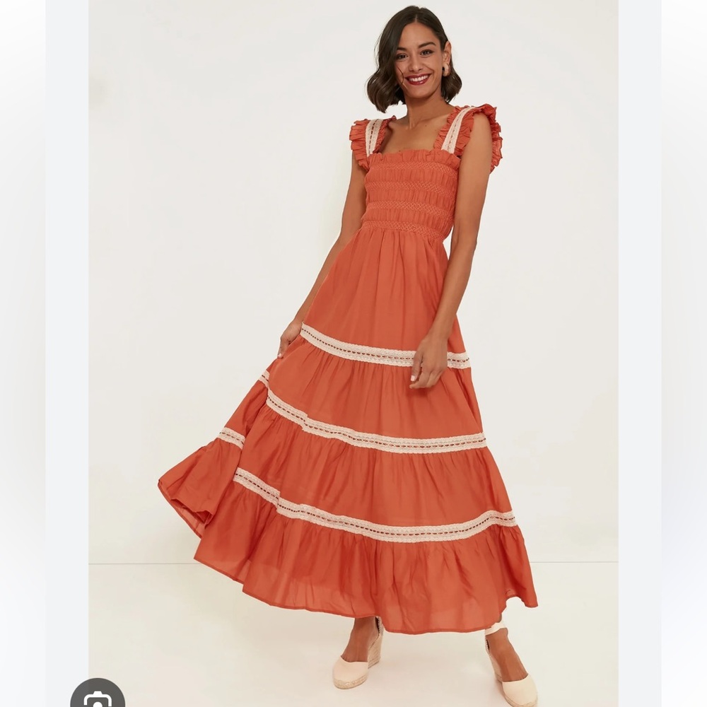 Rixo Rust Aubrie Dress